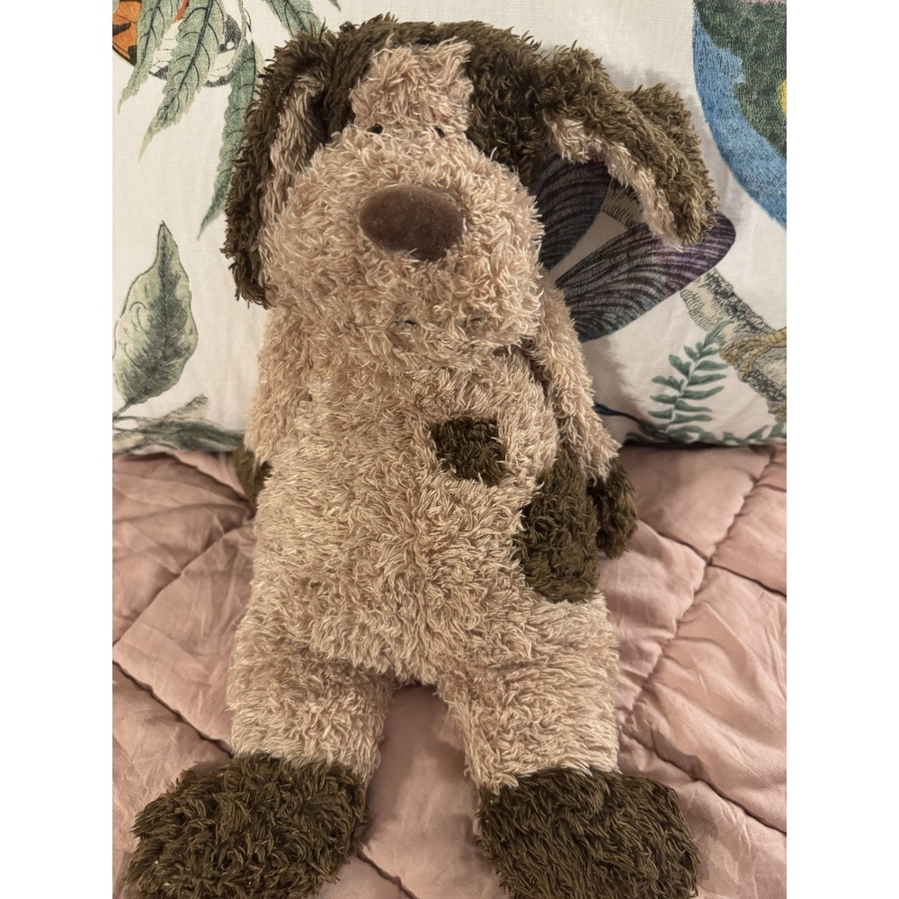 Jellycat Bunglie Dylan Puppy Dog Dark Brown & Beige Rare & Retired HTF